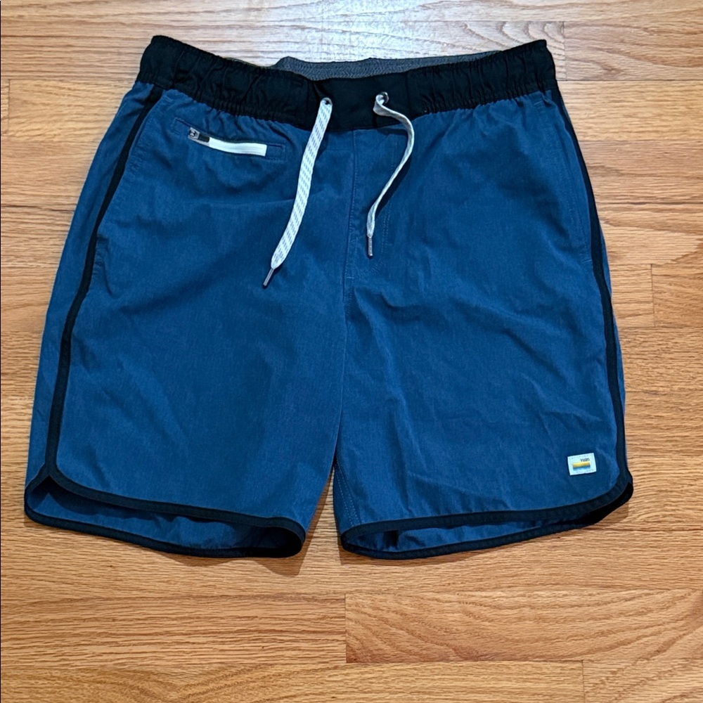 Vuori Banks Shorts - Blue with Black Trim
